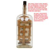 Antique UNSIGNED CARL WORNER Whimsy FOLK ART SALOON IN A BOTTLE Hidden Man RARE!