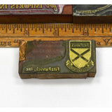 Antique WOOD-BACK PRINT BLOCK Printing Blocks LOT OF 5 Frame/Boarder ADVERTISING