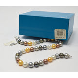 In Box JOIA DE MAJORCA 'MAN-MADE PEARL' NECKLACE 18" Multicolored RHODIUM CLASP