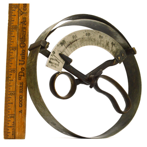 Antique ADJUSTABLE HAT SIZER by FELDMAN MACH WORKS, NYC Millinery/Hatmaking Tool