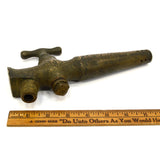 Antique BRASS GAS HOSE NOZZLE Unbranded SICK PATINA! Repurpose STEAMPUNK Alt Art