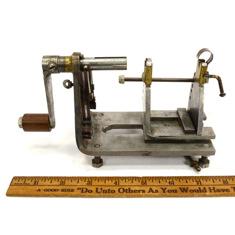 Vintage UNBRANDED WATCHMAKER MAINSPRING WINDER Steel-Brass-Wood UNIQUE Homemade
