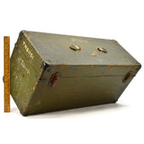 Vintage BELL & HOWELL WOOD CHEST Army/Navy? EYEMO FILM MAGAZINES BOX Rare PATINA