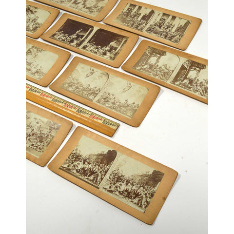Antique STEREOSCOPE / STEREOGRAPH CARD Lot of 10 CHRISTIAN-RELIGIOUS STEREOVIEWS