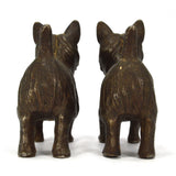 VTG/Antique CAST IRON BOOKENDS 4"x5", 6 lb Pair of Quality TERRIER DOGS Hubley?