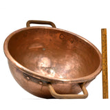 Antique COPPER POT 5-Gal/20-L APPLE BUTTER KETTLE c.19th Cauldron 2-IRON HANDLES