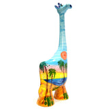 Signed Original TUROV ART CERAMICS GIRAFFE FIGURINE 25" Tall! ISLAND/BEACH MOTIF