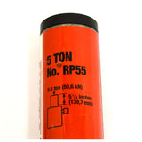 Used SPX POWER TEAM No. RP55 HYDRAULIC CYLINDER 5-Ton SPRING RETURN 5.5" Stroke