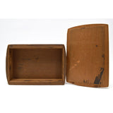 VTG/Antique FOLK ART TRINKET BOX Lidded & Footed FINGER-JOINTED Crude & Unique!!