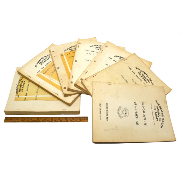 Vintage MILITARY GUIDE BOOK Lot of 7 ACADEMY OF HEALTH SCIENCES US ARMY 1975-83