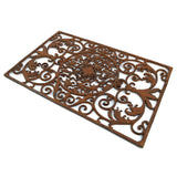 Vintage CAST IRON FLOOR MAT 29"x18" Ornate Boot Scrape DECORATIVE VENT/REGISTER