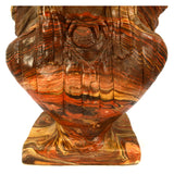 Vintage INDIAN CHIEF BUST-HEAD STATUE Mission Swirl LAYERED CLAY & RESIN 36 lbs!