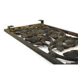 Salvaged CAST IRON CLIMBING ROSES GATE INSERT 44" Grate/Vent Cover WINDOW PANEL+