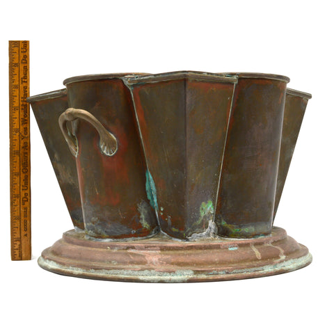 Antique UNUSUAL COPPER WINE COOLER Primitive FRENCH ICE BOX Umbrella/Cane Stand!