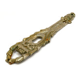 VTG/Antique BRASS/BRONZE ESCUTCHEON XXXXX" Vertical KEYHOLE COVER