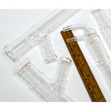 Excellent GLASS LAB EQUIPMENT Lot of 9 WHEATON CHEMISTRY 2-Neck Flask ADAPTERS +