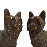 VTG/Antique CAST IRON BOOKENDS 4"x5", 6 lb Pair of Quality TERRIER DOGS Hubley?