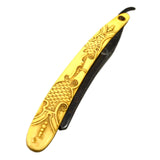 Antique WADE & BUTCHER STRAIGHT RAZOR Ornate CARVED BONE SCALES Sheffield RARE!!