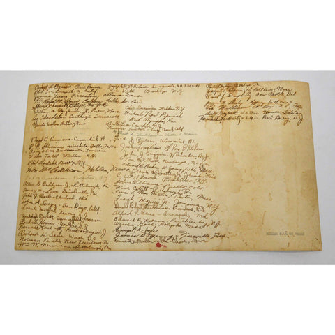 Vintage SIGNED 1942 PHOTOGRAPH PRINT "Co. #10 ELECTRICAL NAVAL TRAINING STATION"