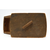 VTG/Antique FOLK ART TRINKET BOX Lidded & Footed FINGER-JOINTED Crude & Unique!!