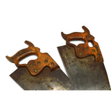 VTG/Antique HENRY DISSTON D-8 WOOD SAW Lot of 2 D8 Saws THUMBHOLE RIP & CROSSCUT