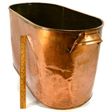 Antique COPPER ROASTING PAN (No Lid) LARGE HANDLED TUB, 11.5 Gallon/44 Liter Pot