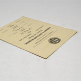 Antique MILITARY REUNION DINNER INVITATION May 2, 1899 COMPANY I, 13TH REGIMENT