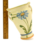 Antique WELLER POTTERY "BONITO" VASE 6" Hand-Painted BLUE FLOWER Artist Signed!