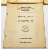 Vintage MILITARY GUIDE BOOK Lot of 7 ACADEMY OF HEALTH SCIENCES US ARMY 1975-83