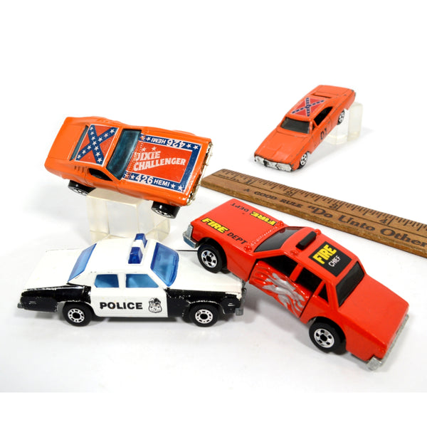 Vintage HOT WHEELS, MATCHBOX & ERTL CARS c.1970-83 Lot of 4 DIXIE CHALLENGER ++