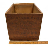 Vintage WOOD CRATE "PREMIUM CHOCOLATE" BOX by W. BAKER CO. Paris Expo GOLD MEDAL