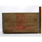Antique WOOD CRATE "PORT MURRAY DAIRY PRODUCTS" Rare N.J. "PM MILK"  Wooden Box!