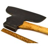 Antique HEWING BROAD AXE Pennsylvania Pattern DANIEL SIMMONS & CO Handle c.1848