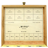 Rare WIRU TAPS & DIES SET W. Germany WATCHMAKERS TOOLS in Wood Box **MISSING 1**