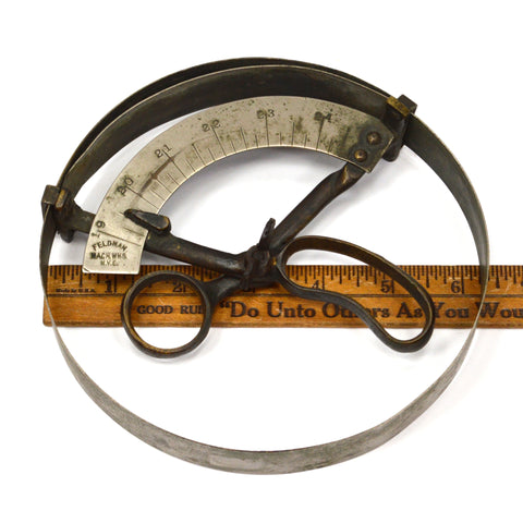 Antique ADJUSTABLE HAT SIZER by FELDMAN MACH WORKS, NYC Millinery/Hatmaking Tool