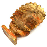 Vintage INDIAN CHIEF BUST-HEAD STATUE Mission Swirl LAYERED CLAY & RESIN 36 lbs!