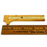 Vintage HR FRANCE 3" CALIPER Rare! WOOD BRASS & BONE Watchmakers INSPECTION TOOL