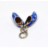 Vintage .925 SILVER BRACELET CHARM Tiny 'WOODEN SHOES' Holland STERLING JEWELRY