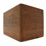 Vintage WOOD CRATE "PREMIUM CHOCOLATE" BOX by W. BAKER CO. Paris Expo GOLD MEDAL