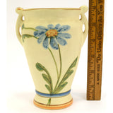 Antique WELLER POTTERY "BONITO" VASE 6" Hand-Painted BLUE FLOWER Artist Signed!