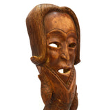 Vintage HAND-CARVED WOOD MERMAN WALL-HANGING 25" Hardwood Man/Fish Statue UNIQUE