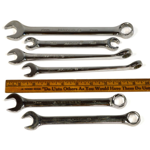 Excellent MIXED WRENCH LOT of 6 MATCO & ARMSTRONG Metric TWIST Combo & FLARE NUT