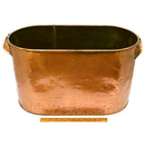 Antique COPPER ROASTING PAN (No Lid) LARGE HANDLED TUB, 11.5 Gallon/44 Liter Pot