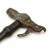 Antique UNBRANDED 5 oz TACK HAMMER w/ Unusual STAPLE PULLER END Marked "MAY 17-"