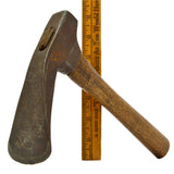 Antique UNBRANDED CARPENTER'S ADZE Hand/Elbow HALF HEAD Coopers Adz RICH PATINA!