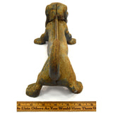 Vintage CAST IRON DACHSHUND BOOT SCRAPER 15" Doorstop SHOE SCRAPE Superb Patina!
