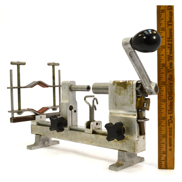 Vintage UNBRANDED CLOCK MAINSPRING WINDER + Attachment HOME/SHOP-MADE? Unusual!