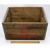 Antique WOOD CRATE "PORT MURRAY DAIRY PRODUCTS" Rare N.J. "PM MILK"  Wooden Box!