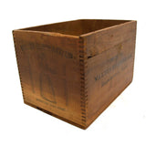 Vintage WOOD CRATE "PREMIUM CHOCOLATE" BOX by W. BAKER CO. Paris Expo GOLD MEDAL