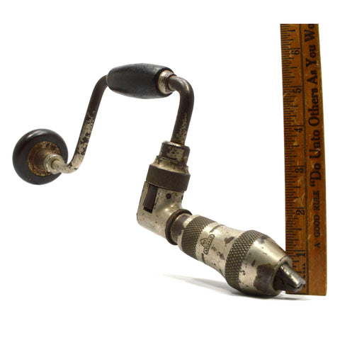 Antique STANLEY No 923-8" BIT BRACE Cocobolo Handles c1905 EGGBEATER TYPE DRILL